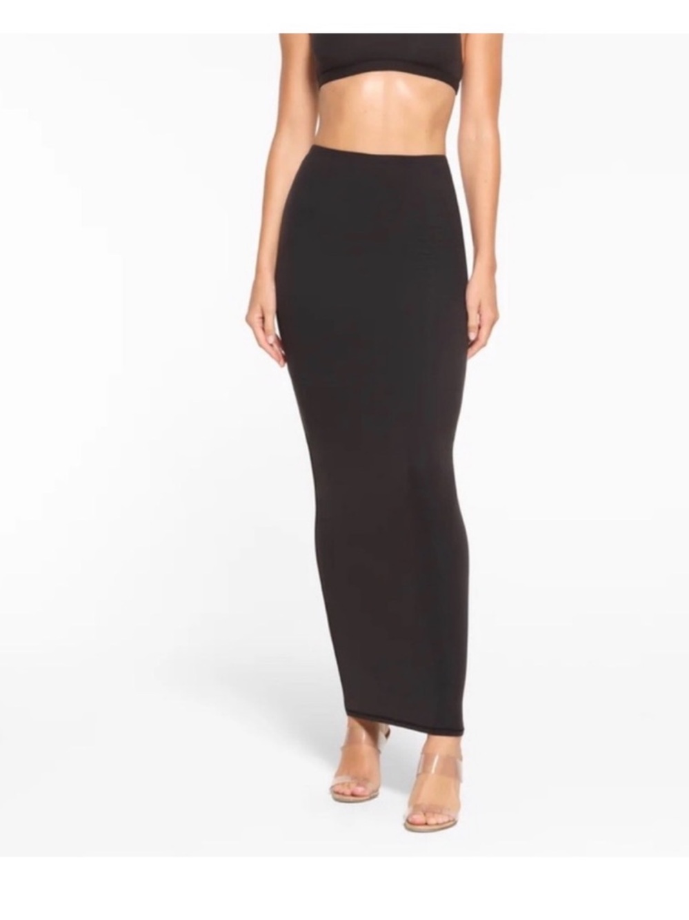 SKIMS NWOT Fits Everybody long skirt Large Onyx